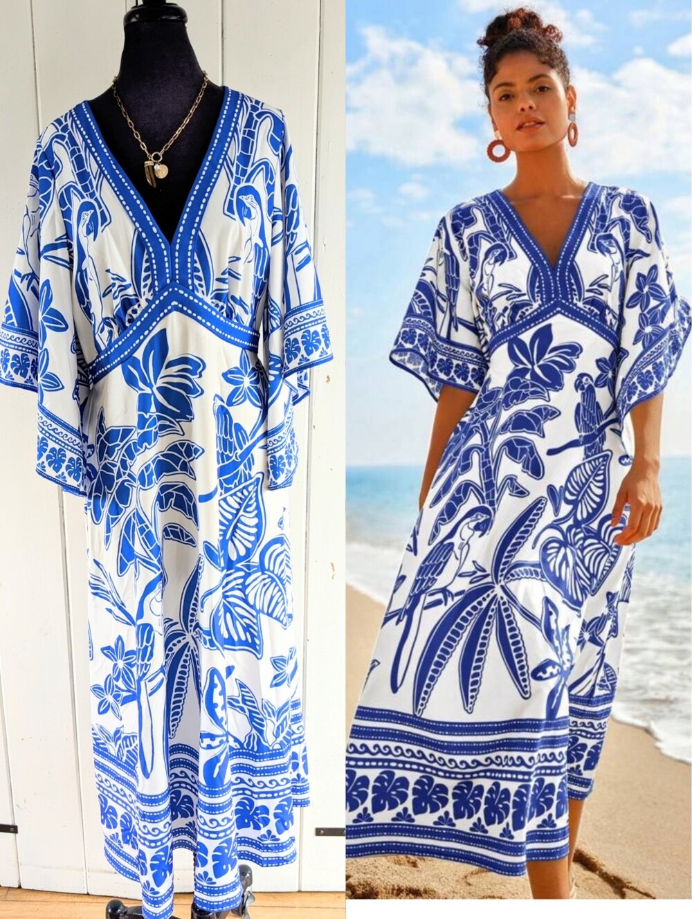 🌴Stunning Shein Batwing Dress sz ML NWOT